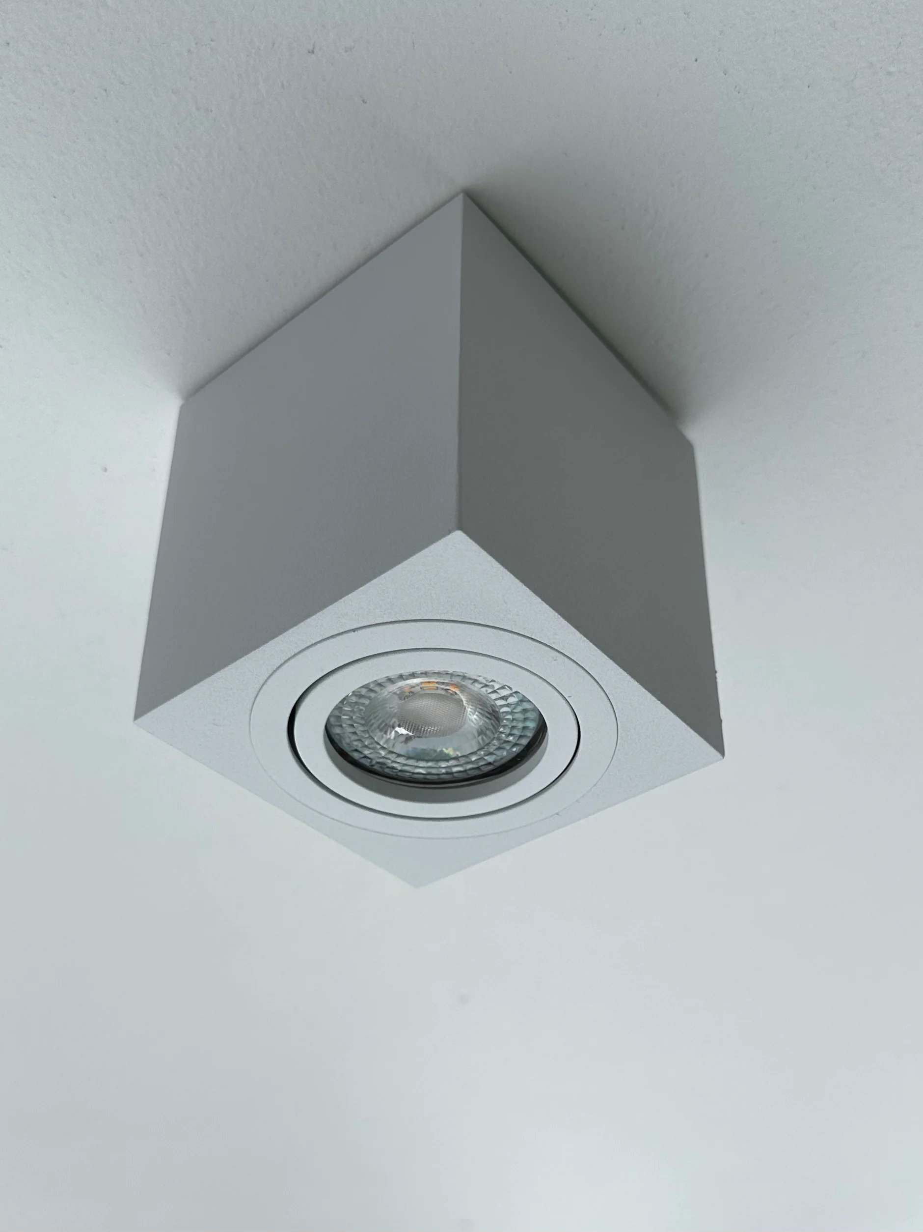 Faretto soffitto orientabile quadrato - Bianco