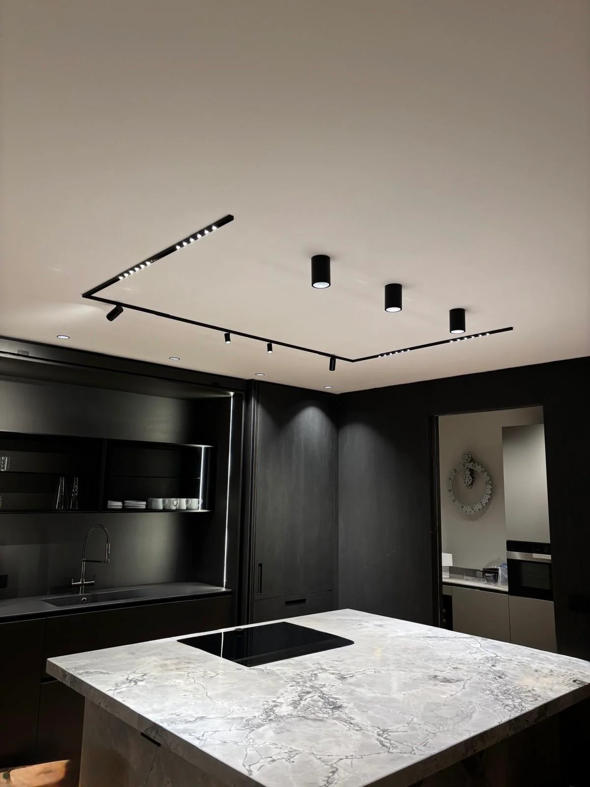 Faretto soffitto tondo in metallo arretrato - Nero - Image 2