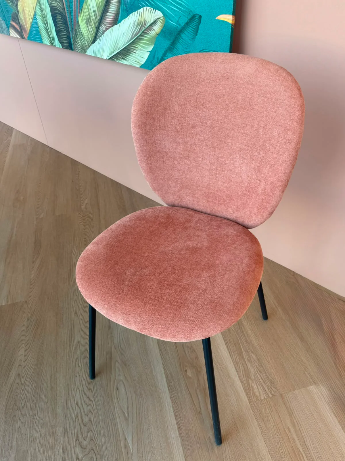 Set 2 poltrone Eva - tessuto rosa antico - Image 3