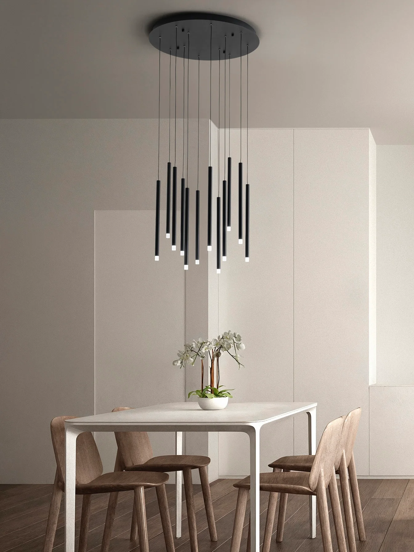 Sospensione Multipla Tonda Pointer - Nero